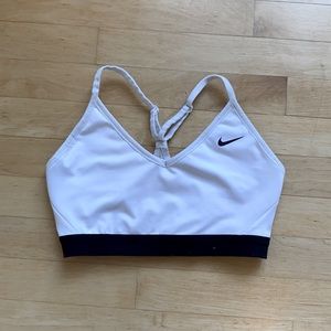 White Nike sports bra size medium